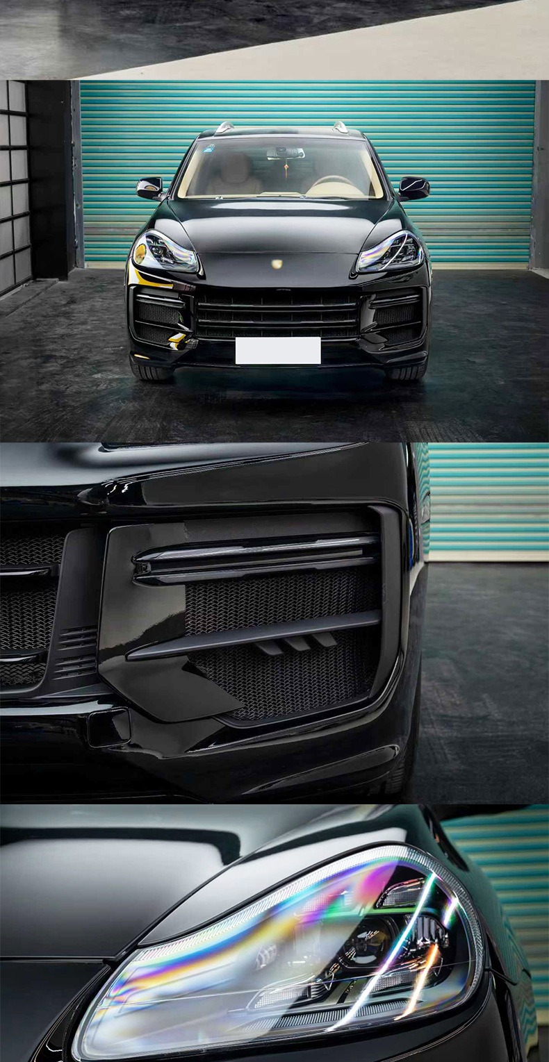 Suitable for Porsche Cayenne 957 Modification and Upgrade to 24-Model Gts Front Bumper Turbo Gt Front Bumper Headlights