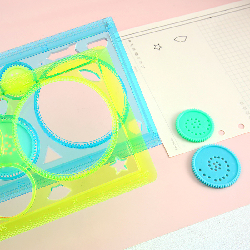 Calibéris creativo transparente juegos de dibujos animados multifuncionales para niños estudiantes papelería de aprendizaje calibéris