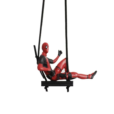 Car hanging, Pendant Reading Book Little Naughty - sitting-on-black-wood-chips-and-raising-thumbs