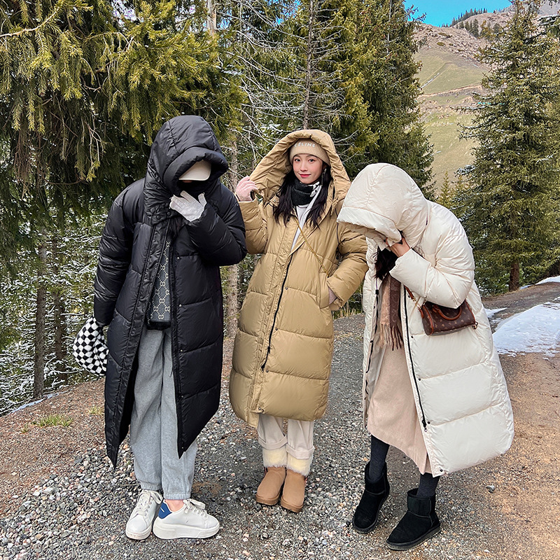 Ropa de algodón larga sobre la rodilla para mujeres 2023 invierno nuevo estilo coreano casual suelto desmontable chaqueta de ropa de pan bf con capuz image 3