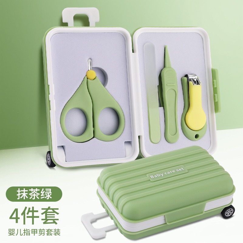 Manufacturer's Ready-Made Baby Nail Scissors Set Tools Children's Ear Scoop Anti-Pinch Nail Tweezers Baby Care Set