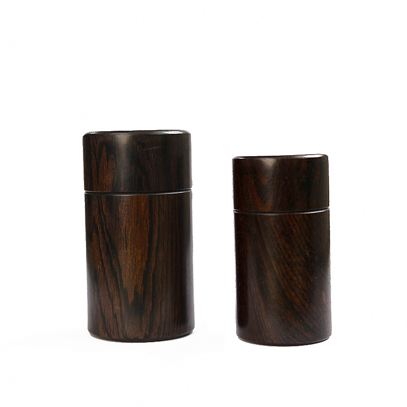 Muquju Ziguangtan hilo dental para el hogar, tubo de palillo de dientes, tubo de almacenamiento creativo retro de madera maciza, tanque de almacenamiento de té portátil de viaje
