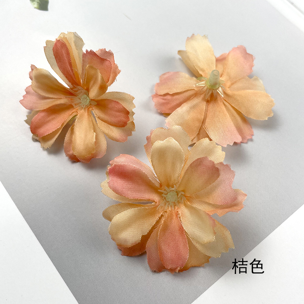Simulación pequeña margarita flor di flor de ciruela falsa flor hecha a mano tocado accesorios de material de vestido paquete de paraguas decoración pequeña