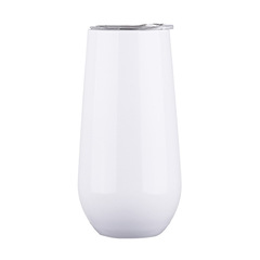 Supply 10oz egg shell cups inside and outside 304 red wine thermos mugs U-shaped large belly egg champagne cups hot sublimation