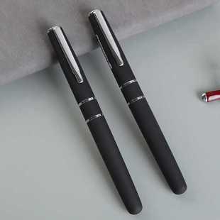 Creative Black Frosted Spray Glue Signature Pen with Logo Office Gel Pen Advertising Gift Ball Pen Wholesale