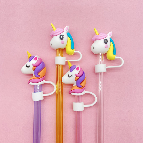 Food-grade rubber straw cover dust cover unicorn straw cap Stanley straw sleeve