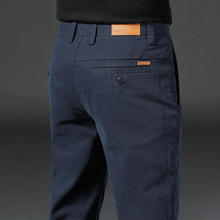 香港高端加绒男士商务休闲裤修身直筒男裤子百搭免烫西裤男款长裤