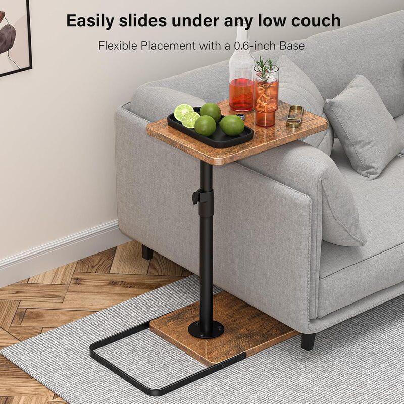 Wooden Adjustable Table for Home Use, Bedside Sofa Side Table, Laptop Stand, Rotatable Storage Rack, Miscellaneous Storage Wooden Adjustable Table for Home Use, Bedside Sofa Side Table, Laptop Stand, Rotatable Storage Rack, Miscellaneous Storage