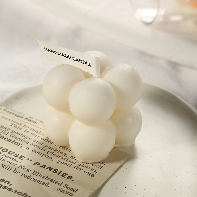 Nuevo estilo INS tridimensional geométrico cubo aromaterapia vela Regalo de Cumpleaños salón dormitorio fragancia decoración adornos