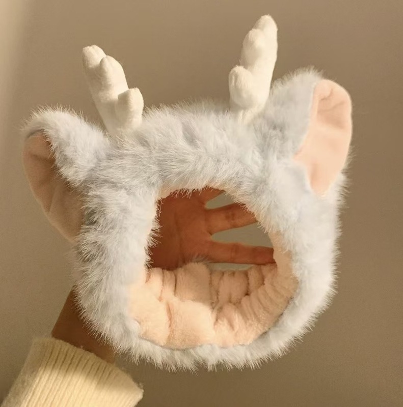 ぬいぐるみ洗顔ヘッドバンド、女性用フェイシャルマスク、洗顔ヘッドバンド、防水防湿ヘッドバンド、ヘッドバンド、ヘアアクセサリー|undefined