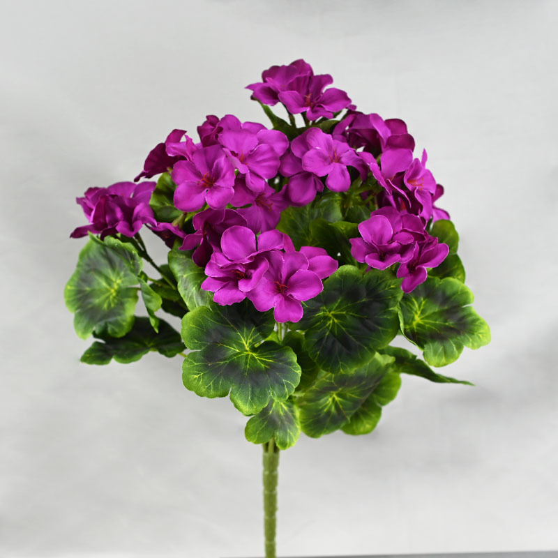 Flor al por mayor imitación colorida colcha 9 Begonia flor de seda decoración de la mesa de comedor hortenida flores falsas