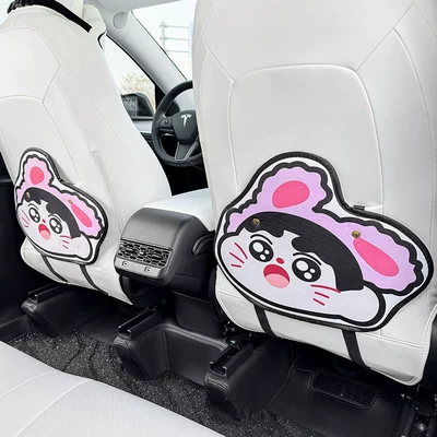 Chair back anti-kick pad, Universal Rear Seat Back Anti-Dirty - rabbit-shin-chan-anti-kick-pad-2-pieces