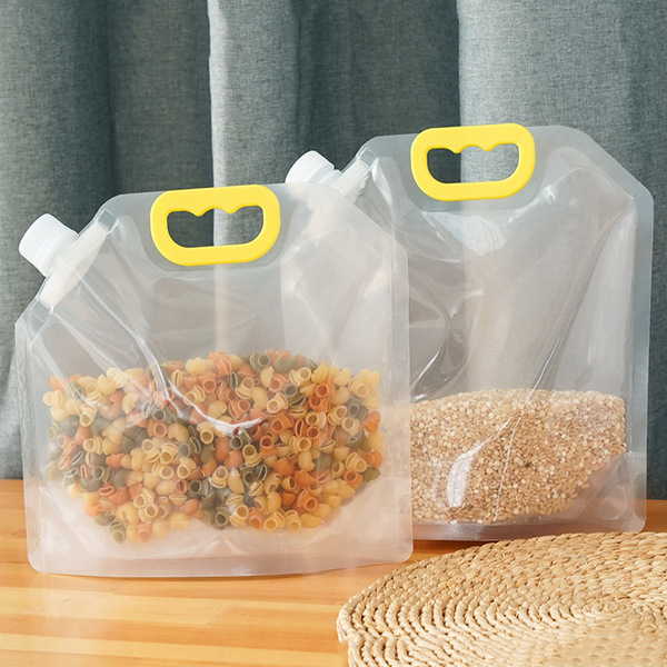 transparent rice storage bag