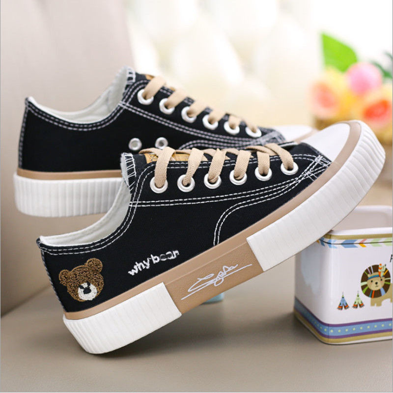 2023 summer new canvas shoes female stud...