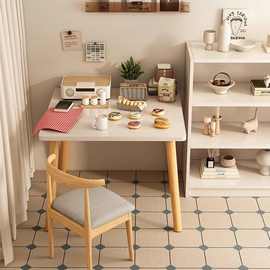 餐桌家用小户型现代客厅简约北欧饭桌组合实木长方形餐桌椅桌子