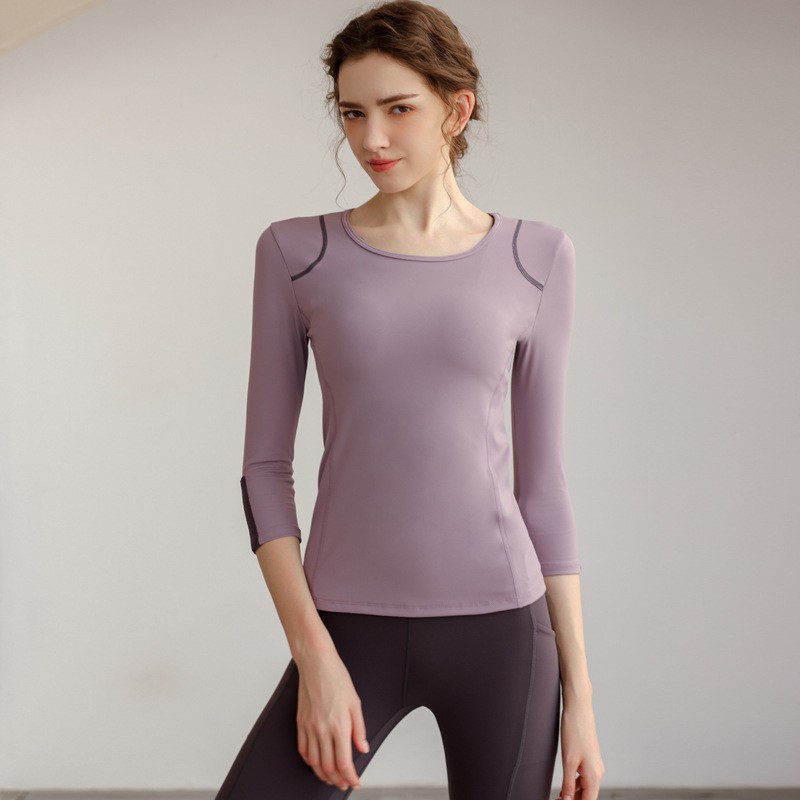 Yoga Tops Long-Sleeved Women's Sports Quick-Drying Long-Sleeved Tops Women's Fitness Wear Slim Fit Pilates Yoga Wear