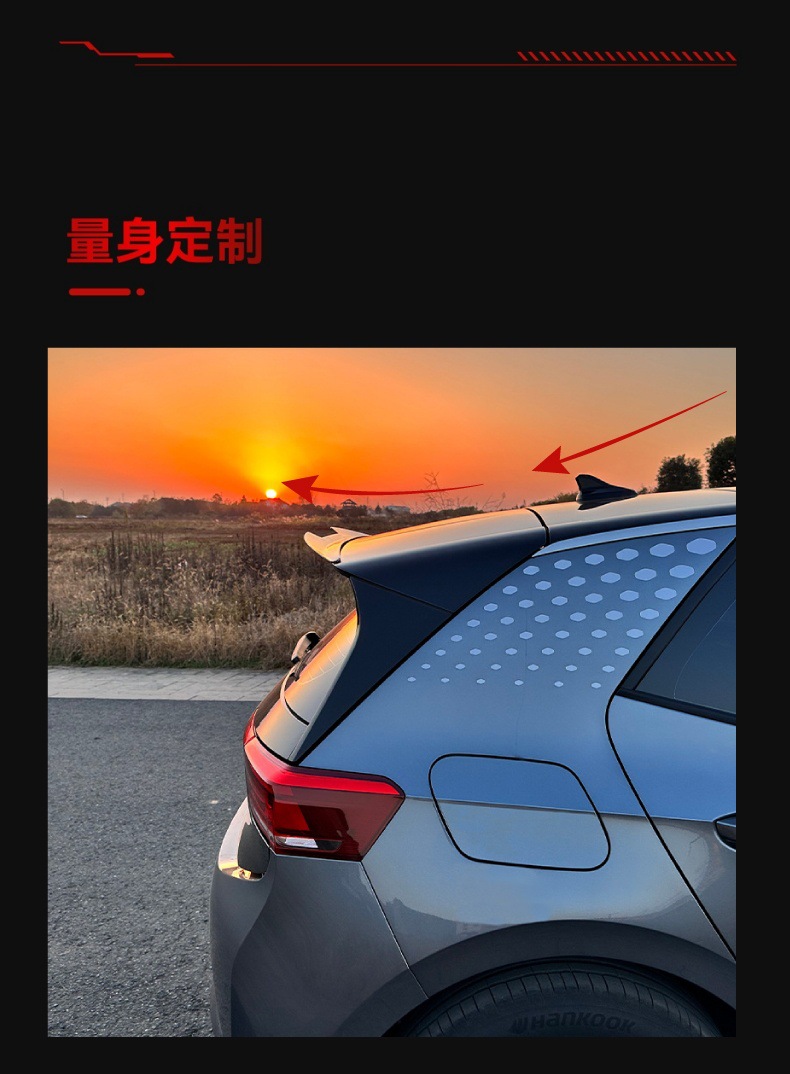 Applicable 2019 Volkswagen ID. 3 Blade Tail Top Wing Fixed Wing Rear Spoiler Wing Exterior Trims Cross-border Modifications
