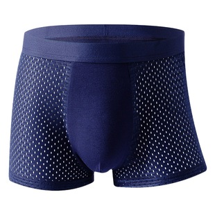 Ice silk men's underwear boys summer boxers mesh sports antibacterial crotch seamless large size underwear factory wholesale