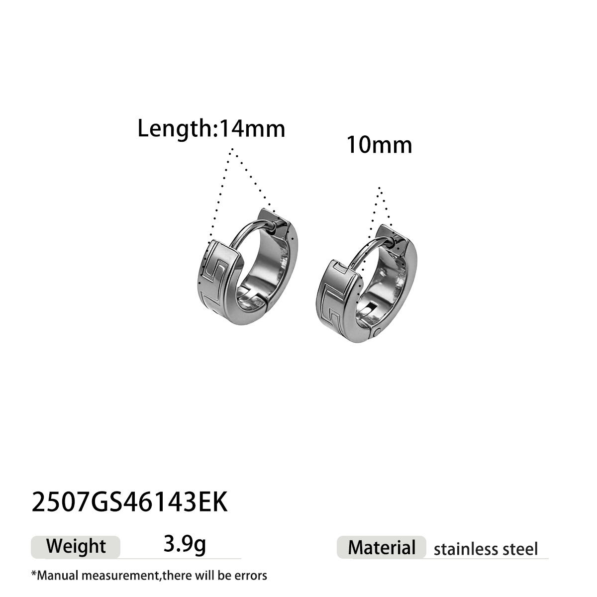 TENA Europa y América pendientes de acero inoxidable vacaciones nicho de diseño de textura de acero de titanio ligero lujo de alta calidad joyas para los oídos