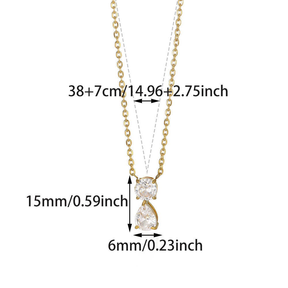 5g Weight 0.03µm-0.05µm Gold Plating Thickness PVD Coated Gold Plating Process Lobster Trigger Clasp Closure Clasp Closure Type Real Gold Plated Plating Material 304 Stainless Steel Pendant Material Birthstone Inlay Material Pendant Necklace Classification 304 Stainless Steel Chain Material cable chain Chain Type 1 Piece Quantity Holiday, Daily Occasion 304 Stainless Steel Material Water Droplets Pattern Women's Gender Vacation, Classic Style Style Waterproof Non Tarnish, Inlay Craft PVD Coated Real Gold Plated Water Droplets 304 Stainless Steel Vacation Classic Style Waterproof Non Tarnish 304 Stainless Steel Lobster Trigger Clasp Closure Pendant Necklace 11