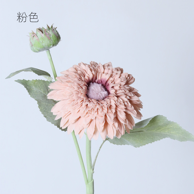 Teddy girasol flores de simulación flores falsas decoración de la sala de estar floral decoración de la mesa de comedor ramo de mano accesorios de fotos