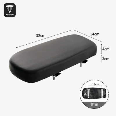 Suitable for Quick-Release Bicycle Rear Rack, Mountain Bike Rear Seat Rack, Tail Rack, Basket, Basket, Passenger Luggage Rack (Car bike rack) - rear-seat-cushion-screw-buckle-type-pu-waterproof-5cm-thicker-and-softer