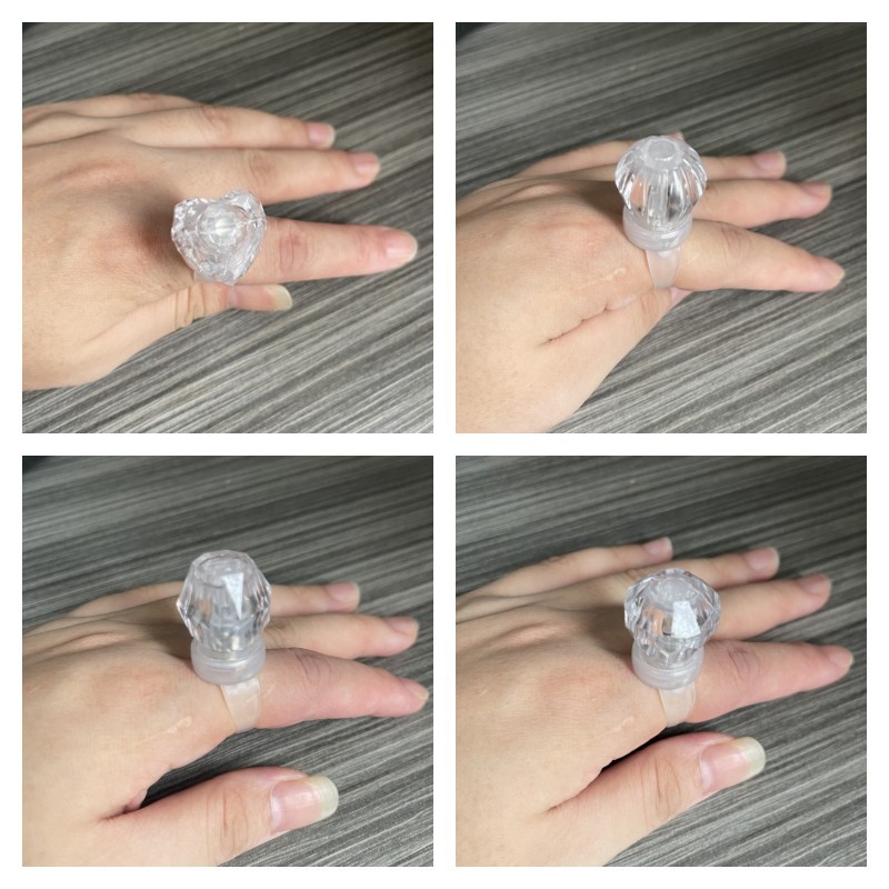 Anillo de luz LED para dedos, barra de luz intermitente, luz de anillo para conciertos, fiestas, animación, brillo en la oscuridad, anillo de luz que brilla en la oscuridad