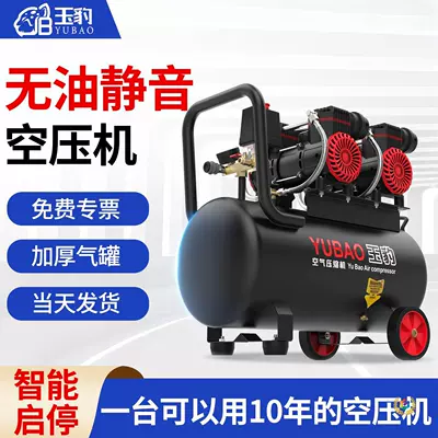 Oil-free silent air pump, small 220V air compressor for inflating, woodworking, painting, portable high-pressure air compressor