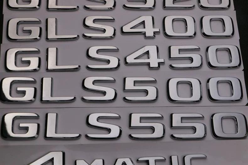 New Mercedes-Benz GLS320 GLS400 GLS450 GLS500 4MATIC car emblem, lettering, tail emblem, and rear emblem