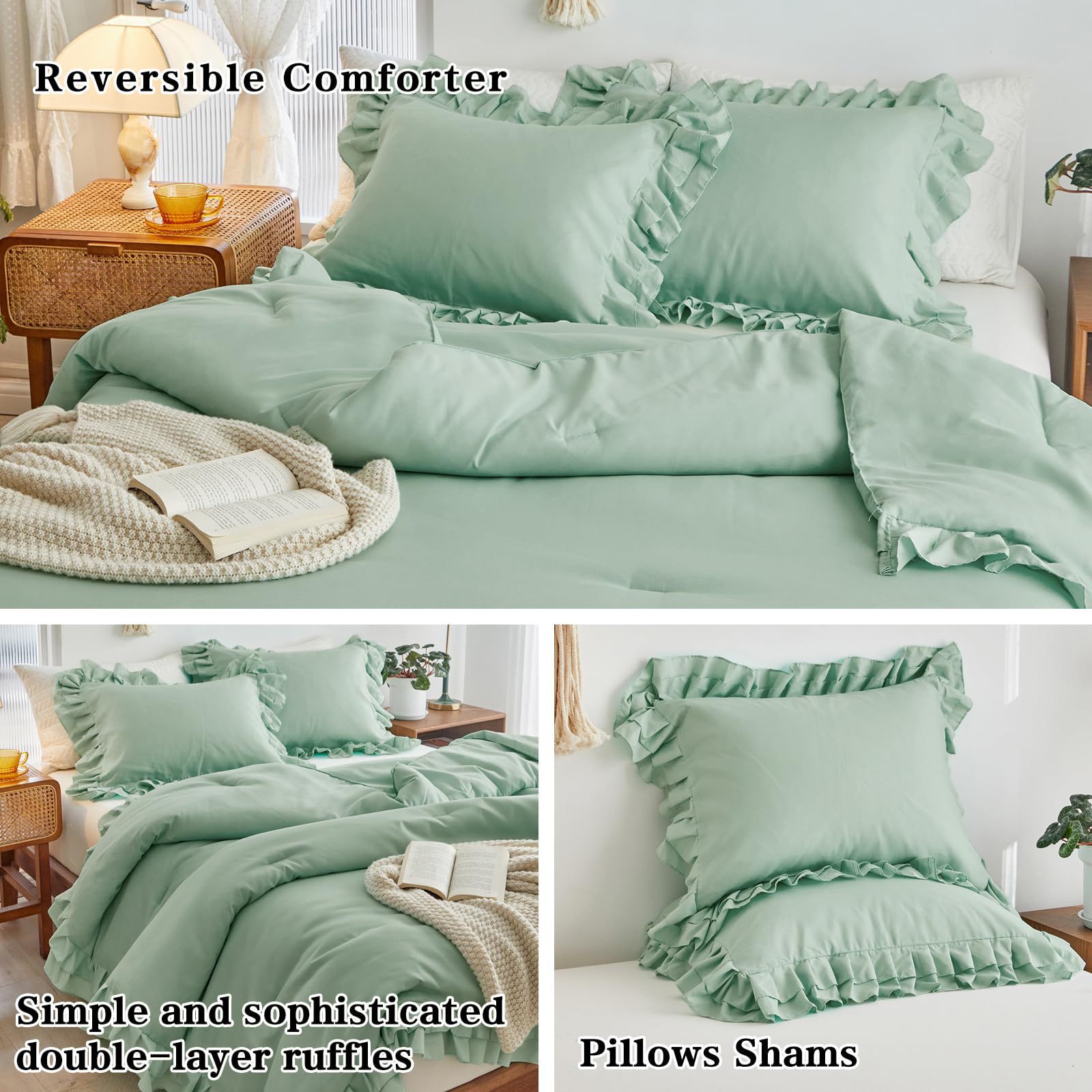 Green Queen(1 Comforter + 2 Pi