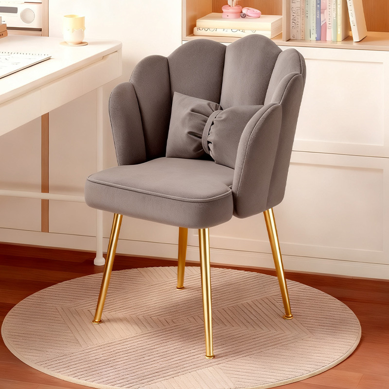 Dressing stool nail chair girls' bedroom makeup back chair dressing table stool light luxury chair Internet celebrity petal chair