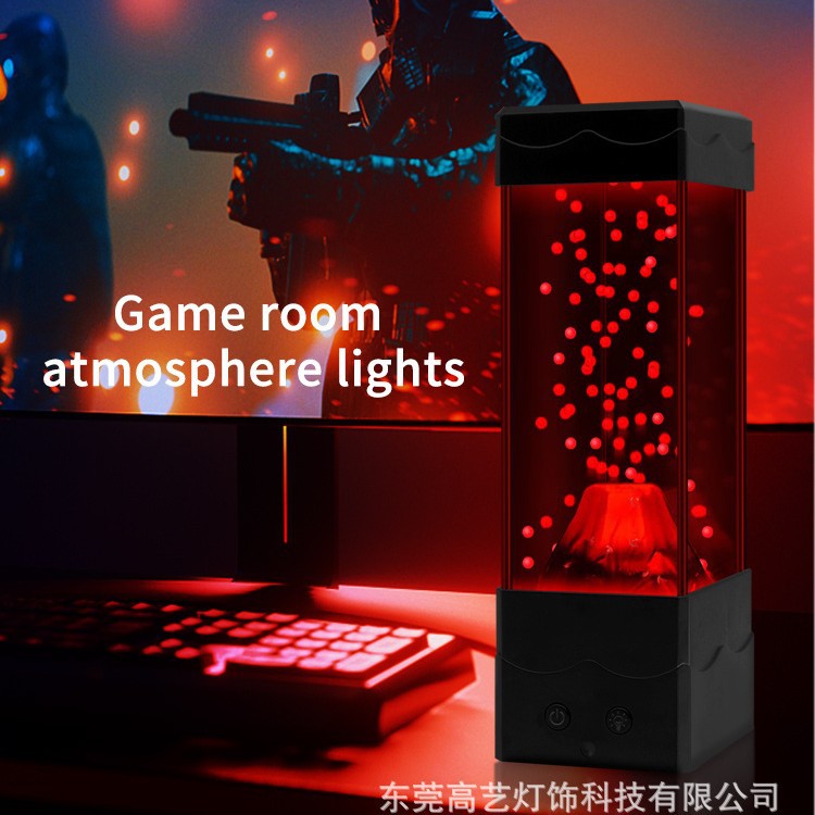 $ Number pulgadas de lava volcán lámpara LED luz de la noche de control remoto lámpara de lava regalo creativo Decoración Del Hogar lámpara de mesa dormitorio lámpara