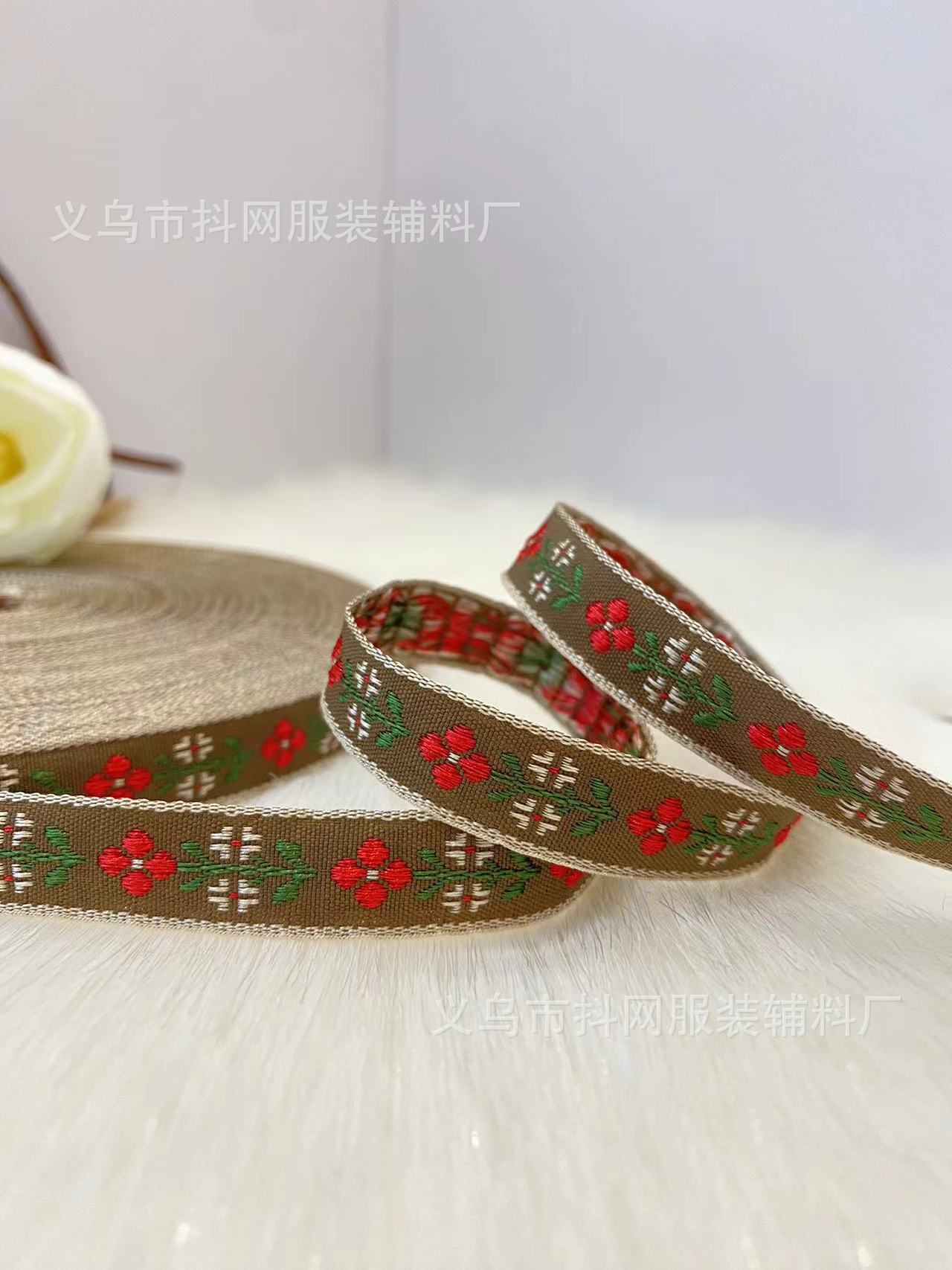 1.2cm提花刺绣织带
