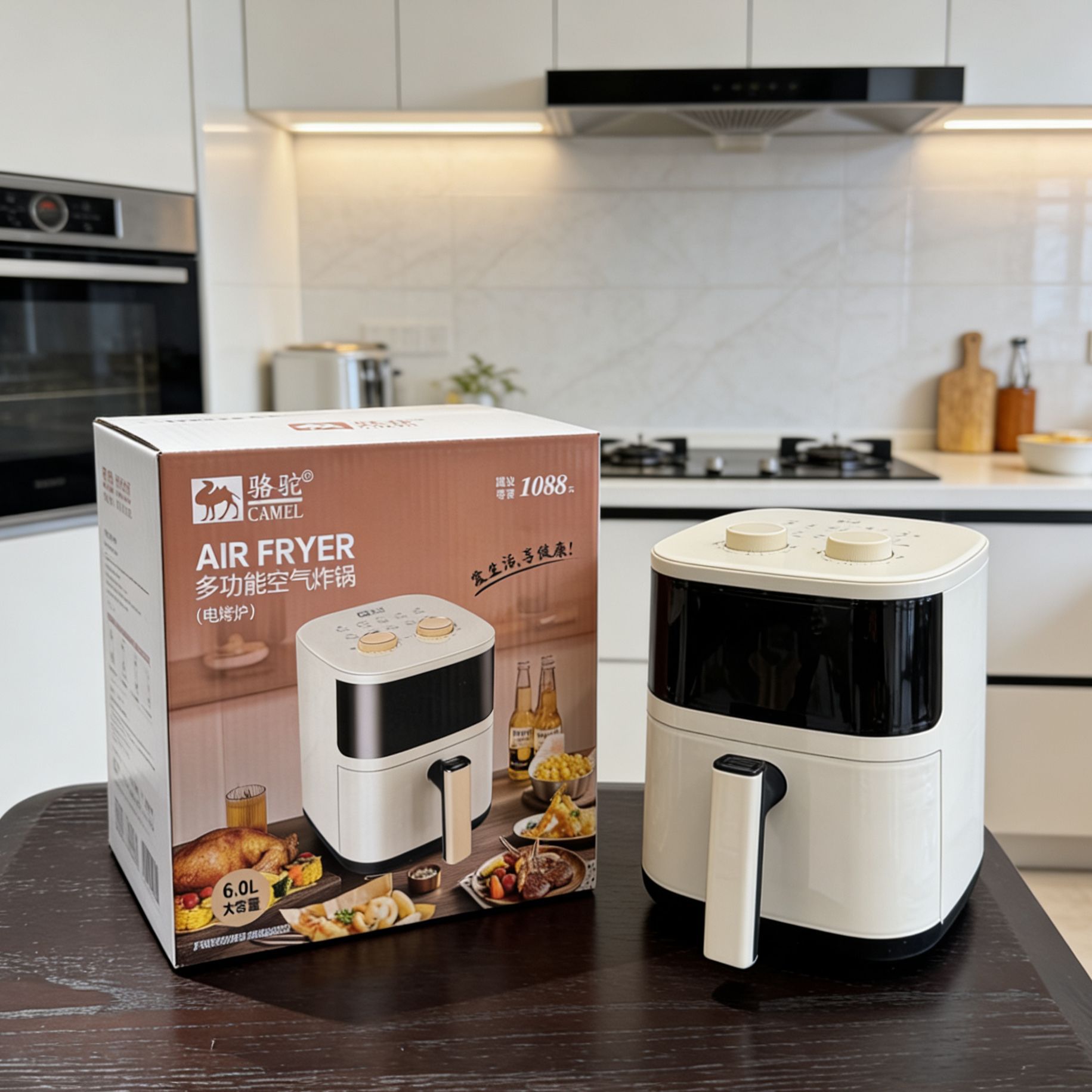 La nueva freidora eléctrica integrada integrada de 6L de maquinaria doméstica inteligente multifuncional Chigo