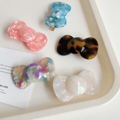 かわいい太った蝶ネクタイのヘアピン前髪クリップ少女の心の額の砕毛クリップのサイドクリップのヘアピンの新しい春