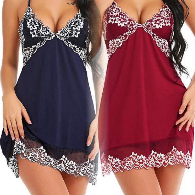 Lingerie Camisole Nightdress for Women, See-Through Mesh, European and American Export, Sexy Sleepwear, Customizable, Can Be Worn Outside, Christmas Hot Item