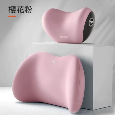 pillow, cushion, car neck pillow, Headrest - cherry-blossom-pink-headrest-lumbar-support