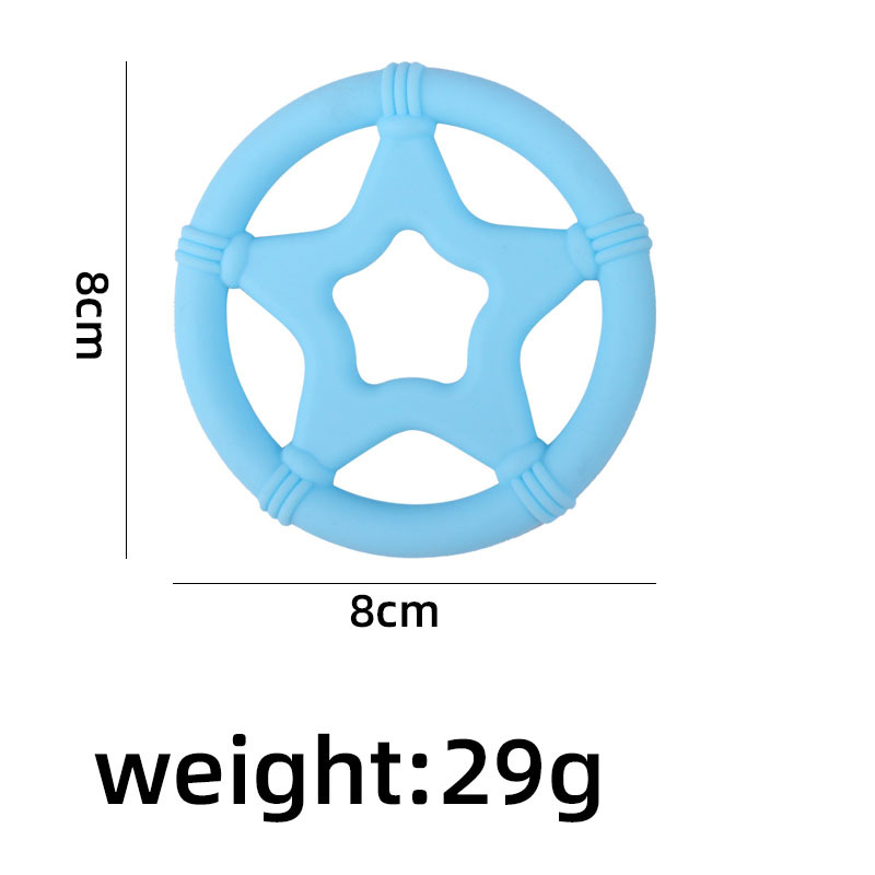 Nuevo bebé suministros de dibujos animados de silicona estrella teether dientes del bebé juguetes Amazon AliExpress