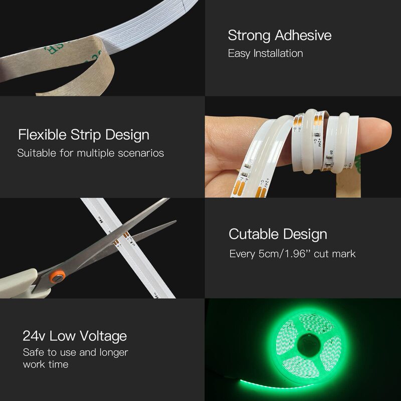 国境を越えた RGB ライトストリップ低電圧特殊 COB Bluetooth LED ライトストリップインテリジェント制御調光雰囲気ライトスポット卸売|undefined