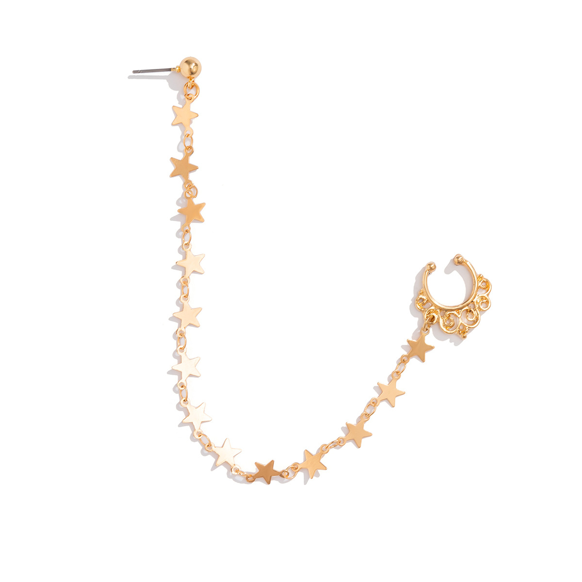 European and American jewelry, ethnic style, Su style, no punching nose studs, nose accessories, sweet and cool earrings, puncture nose rings_voghion.com