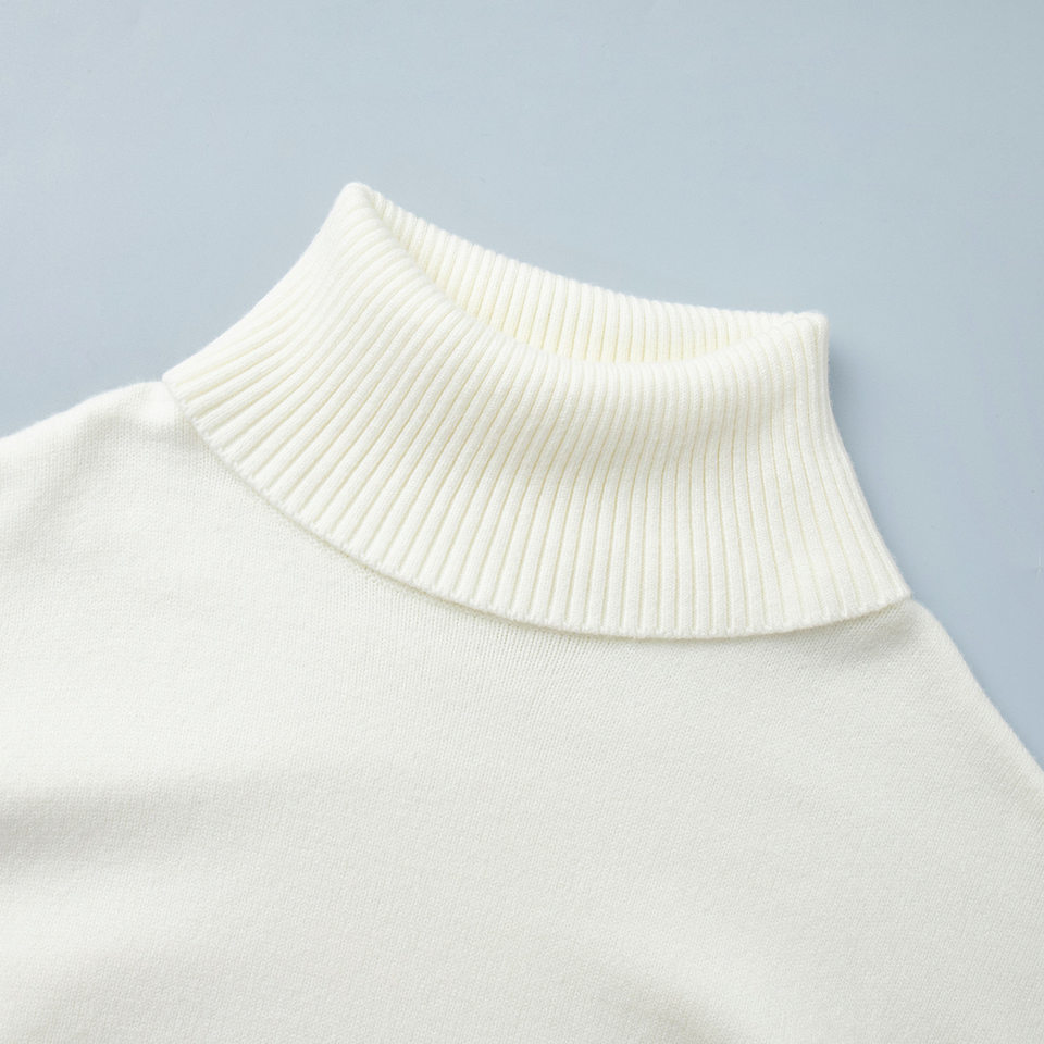 Bộ đầm áo len cổ cao dài tay phối chân váy dài dệt kim form rộng nữ — 50% Visco, 30% Polyester, 20% Nylon, Màu trắng be, Màu xanh lam, Màu xám chi tiết 39