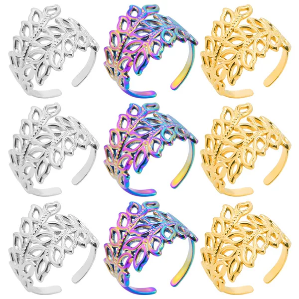 Cross-border Explosions Opening Adjustable Ring for Men and Women European and American Retro Style Stainless Steel Couple Ring Wholesale Jewelry