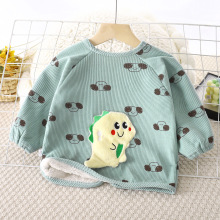 宝宝婴幼儿罩衣防脏儿童春秋冬季灯芯绒反穿衣围兜罩褂一件代发