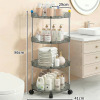 3601 transparent green 4-layer rolling cart with three-color ball