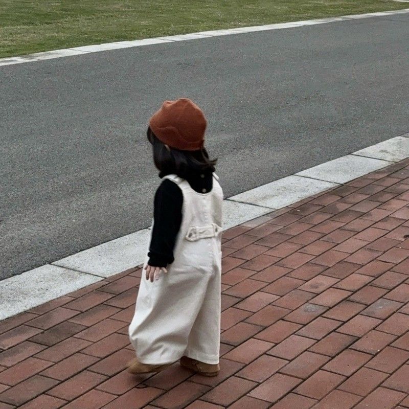 韩国童装女童春秋背带裤2025春季新款儿童弯刀裤休闲宝宝两件套|undefined