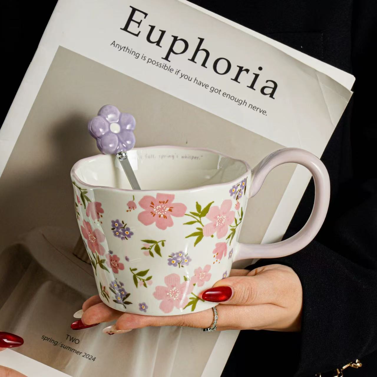 Tazas de cerámica de gran capacidad de tazas de agua de pareja de alta calidad tazas de café de oficina de mujeres tazas de té