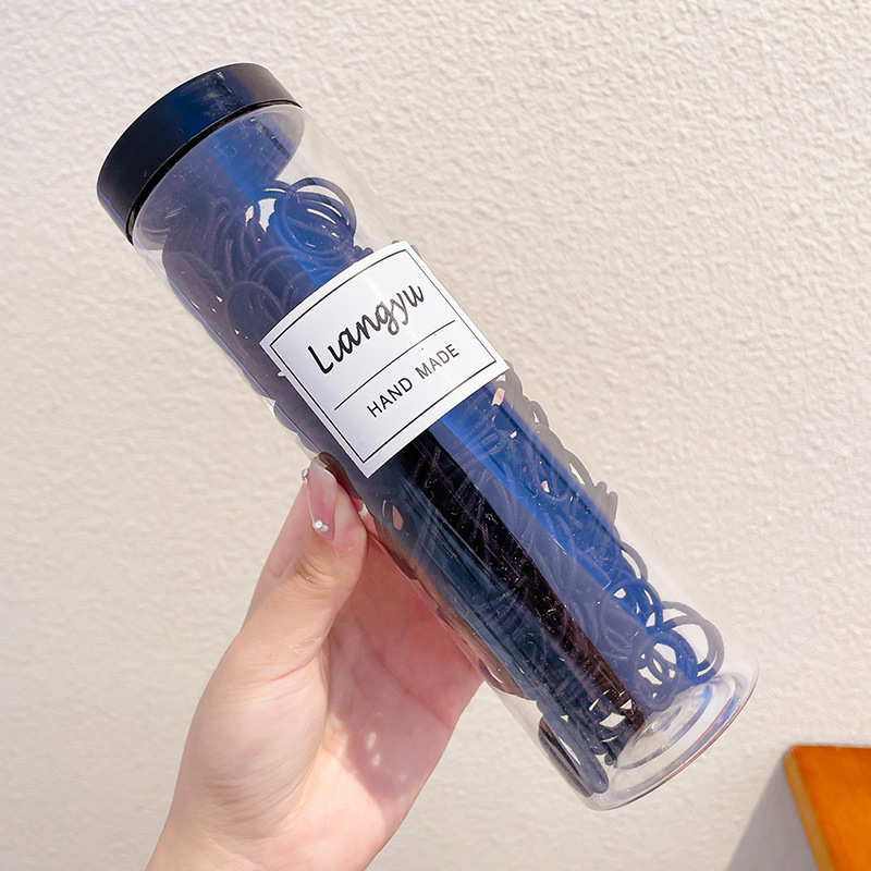 Bebés color caramelo de alta elasticidad pulgar anillo de cabello de niñas adornamiento de cabello de dopamina no daña banda de goma de cabello