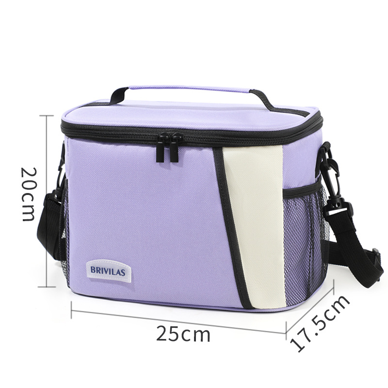 Bolsa de almuerzo de mensajero de gran capacidad, bolsa de picnic de color a juego de dopamina, bolsa de hielo transfronteriza de comercio exterior, bolsa de almuerzo, bolsa de aislamiento