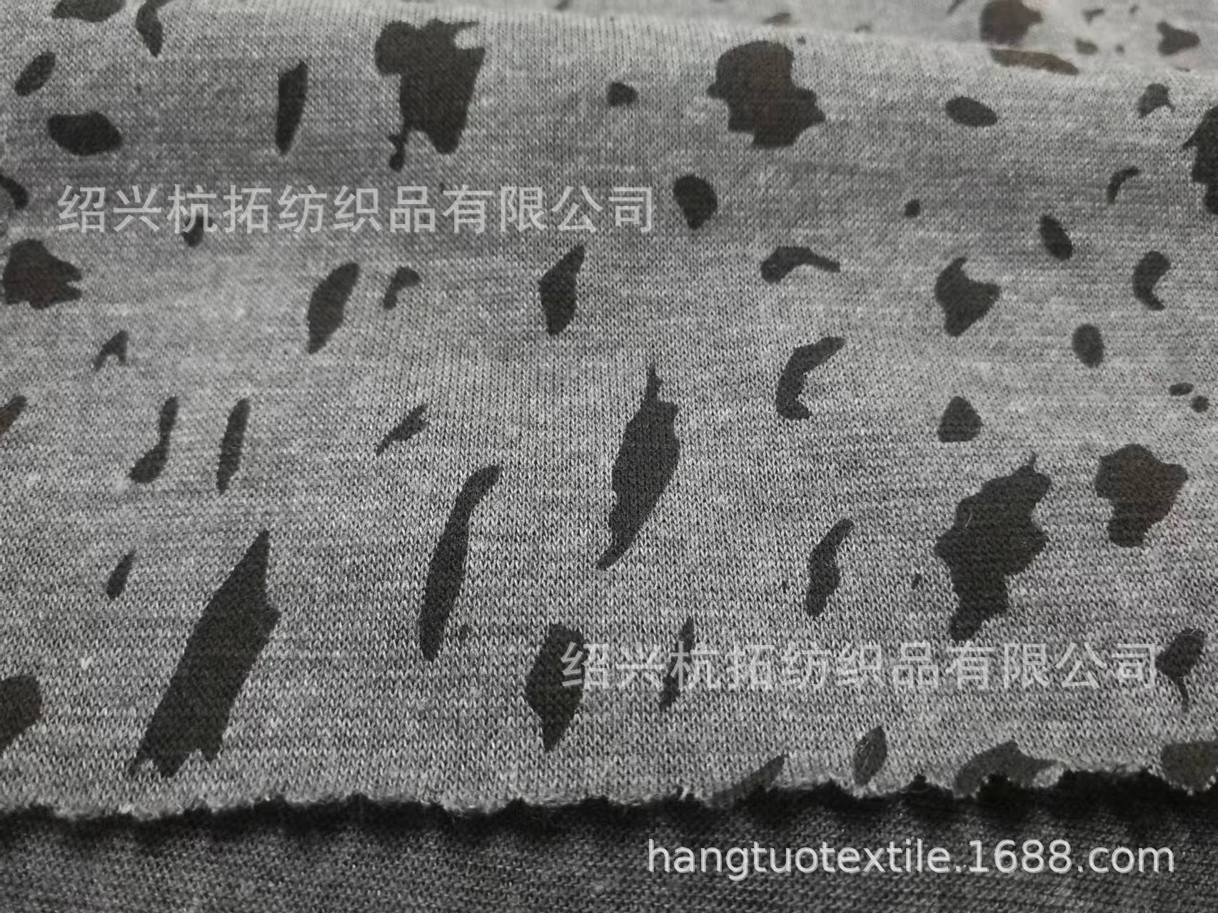 针织130g涤粘TR无弹麻灰软涂料印花汗布  TC CVC涂料印花汗布