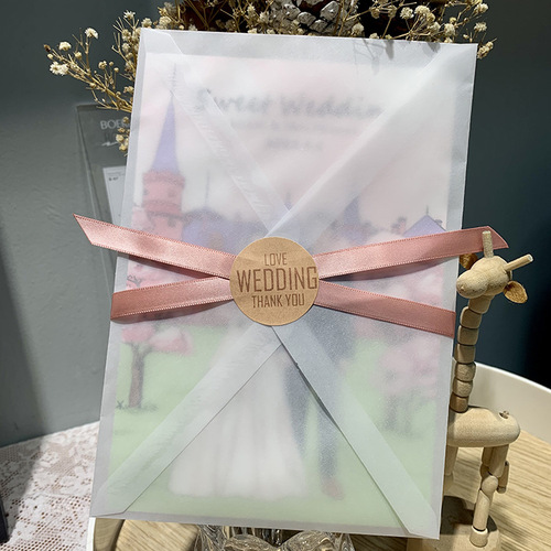 Wedding Invitation  Marriage Cute Personality Drawing Happy Postcard Invitation Letter European Style